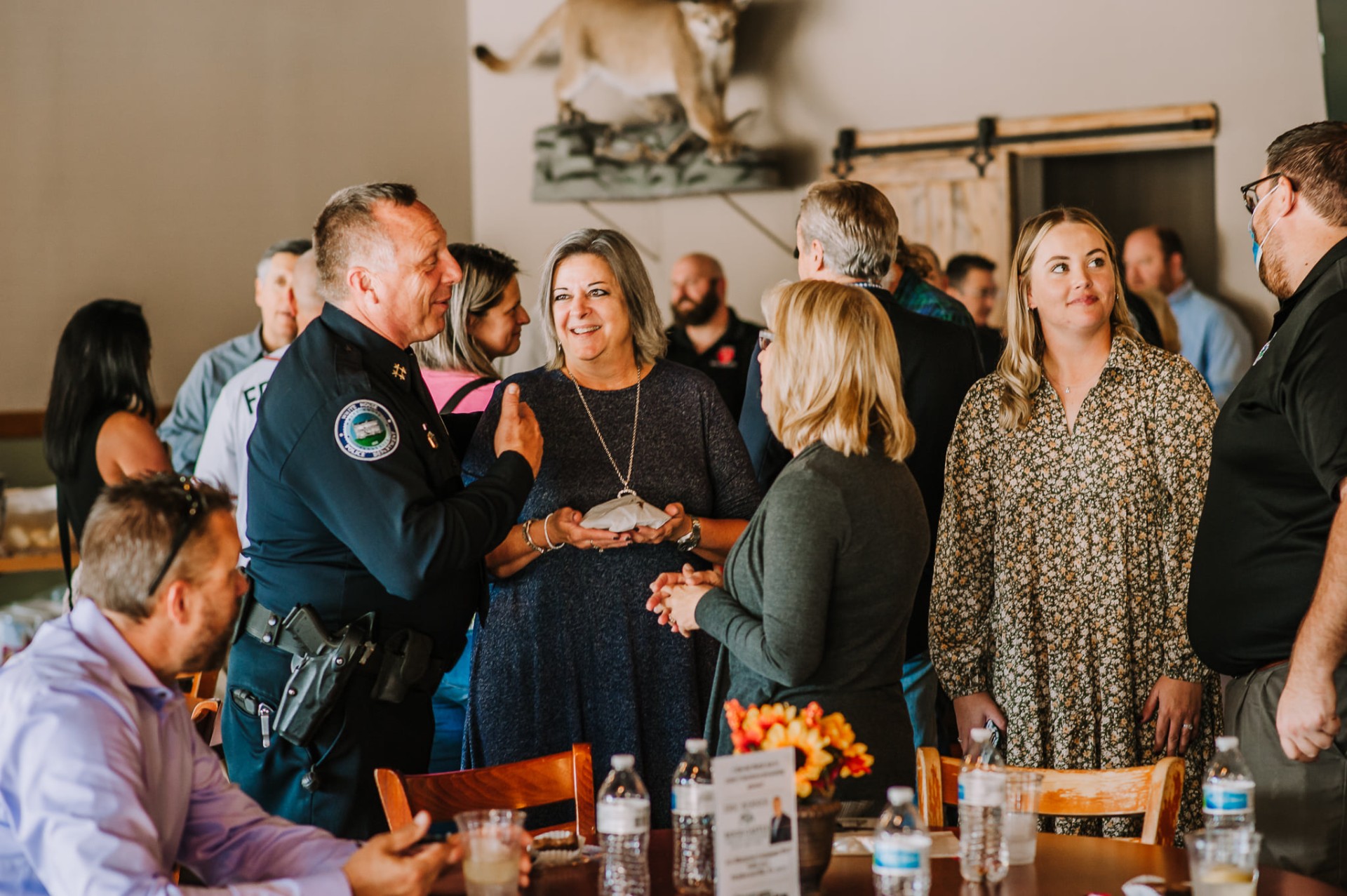 Community members connecting at a White House Chamber event